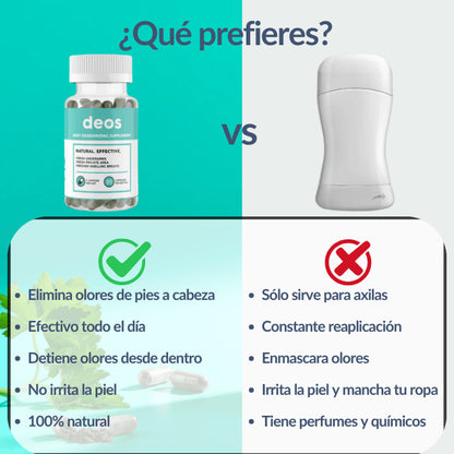 DEOS® Cápsulas de Frescura Corporal | 30 Cápsulas