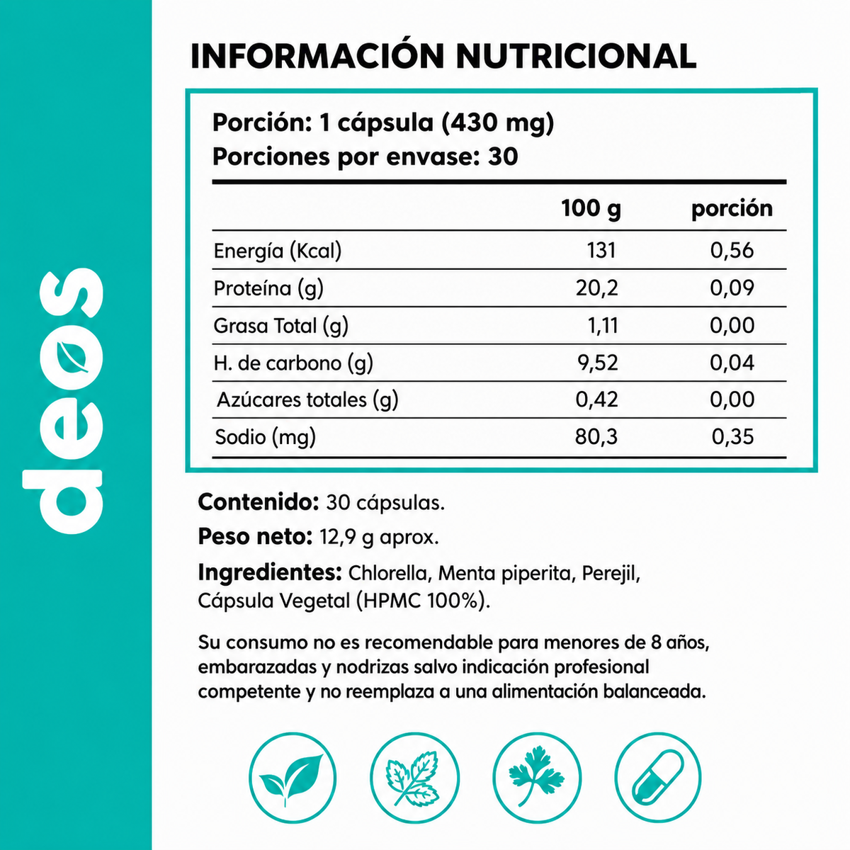 DEOS® Cápsulas de Frescura Corporal | 30 Cápsulas
