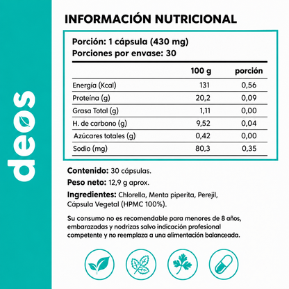 DEOS® Cápsulas de Frescura Corporal | 30 Cápsulas