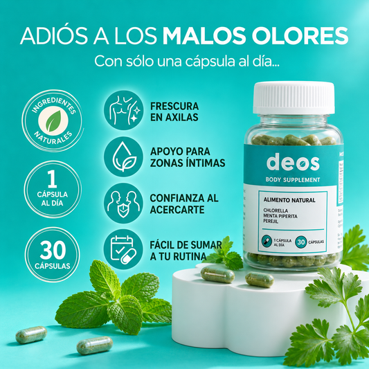 DEOS® Cápsulas de Frescura Corporal | 30 Cápsulas